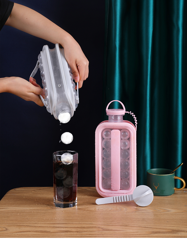 Vacane Ice Ball Maker 2-In-1 Cold Water Bottle