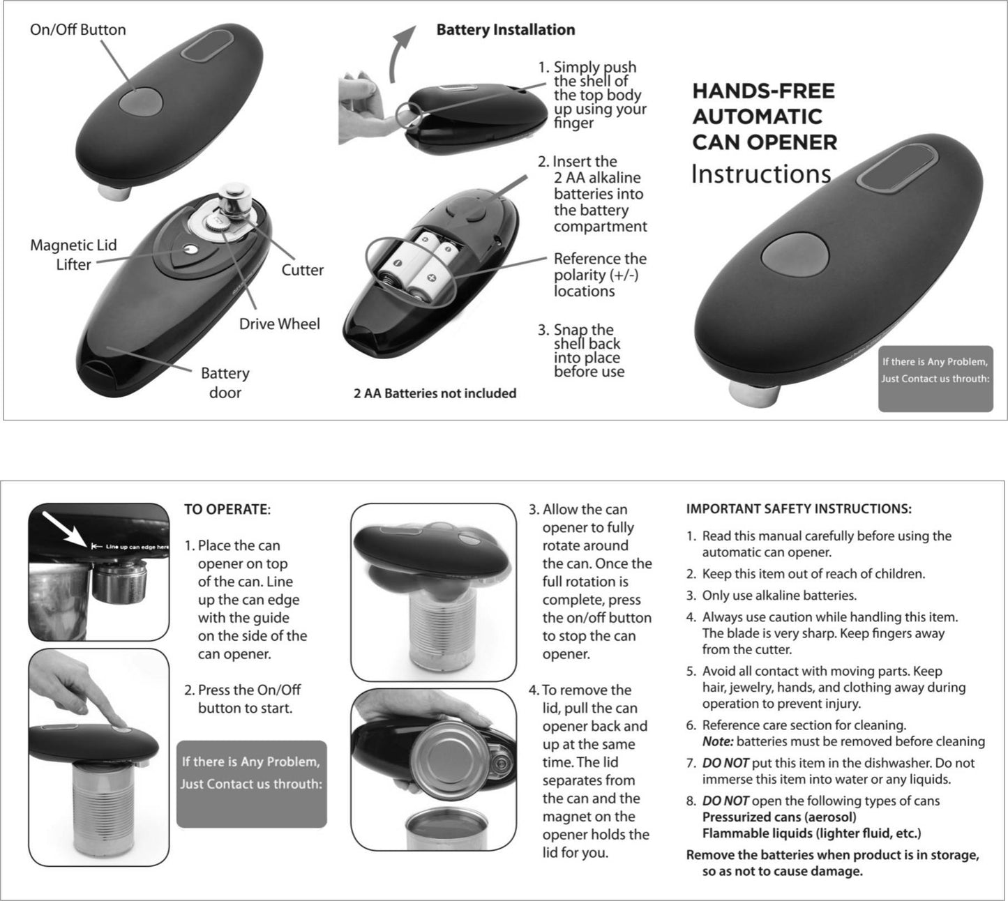 Electric Automatic Can Opener